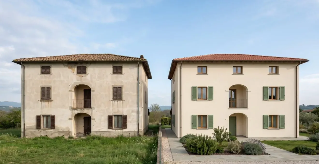 Confronto visivo del valore di mercato tra immobili di diverse classi energetiche