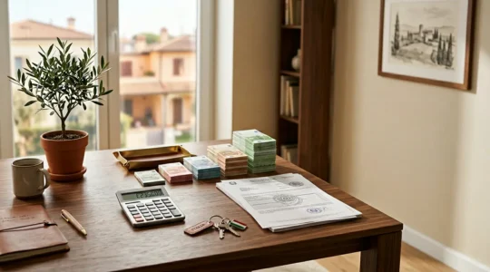 Calcolo della detrazione fiscale IRPEF per interessi mutuo con documenti e calcolatrice