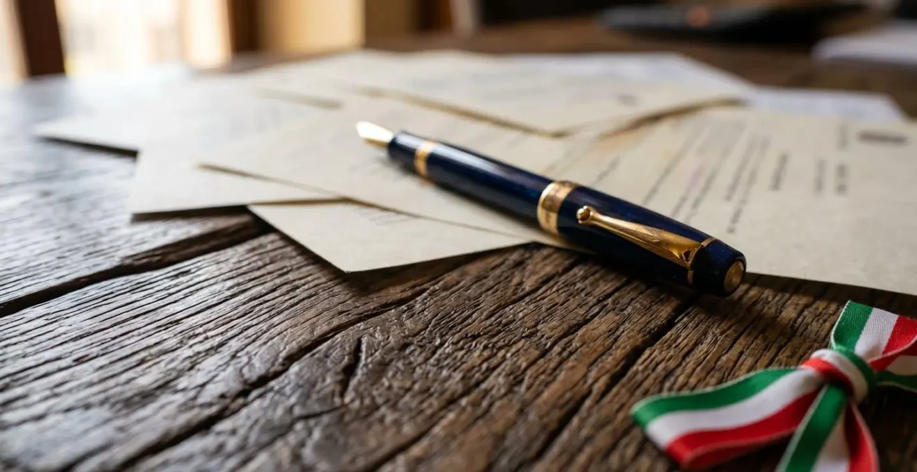 Scrivania con documenti per richiesta CIN e comunicazione Questura