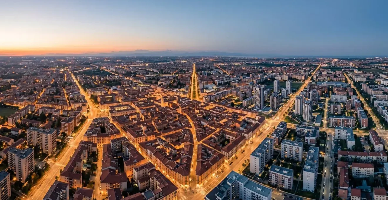 Mappa termica degli investimenti immobiliari con zone ad alto rendimento evidenziate