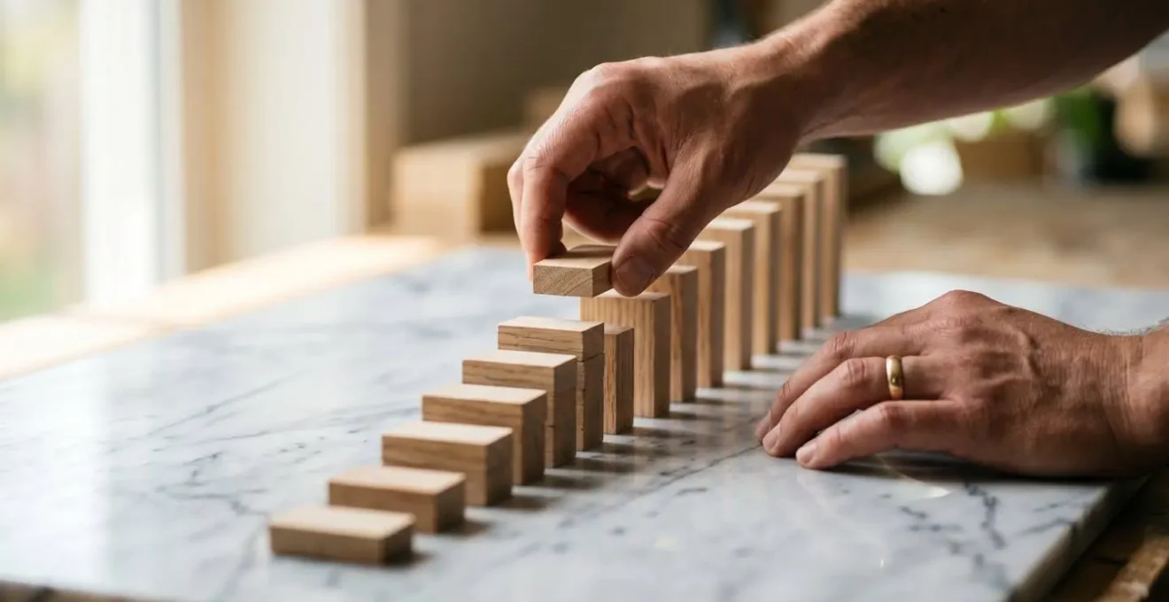Timeline grafico della pianificazione fiscale su investimenti immobiliari distribuiti nel tempo