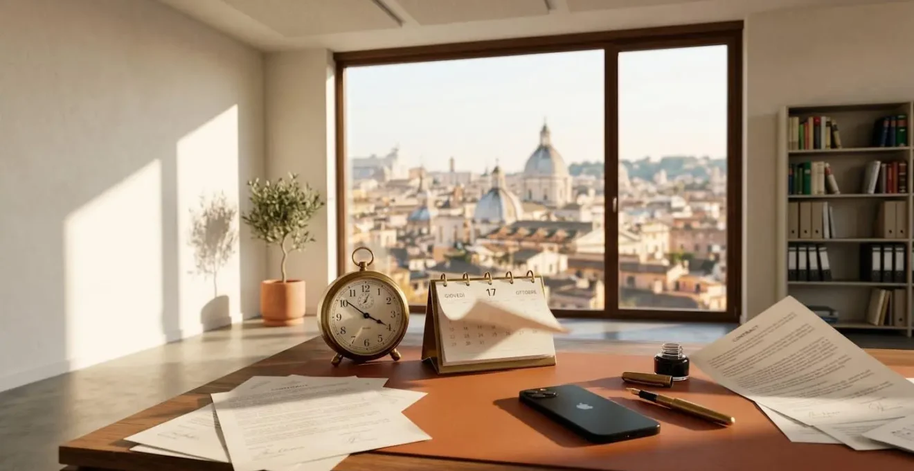 Calendario e orologio che simboleggiano la tempistica strategica per una proposta di acquisto casa