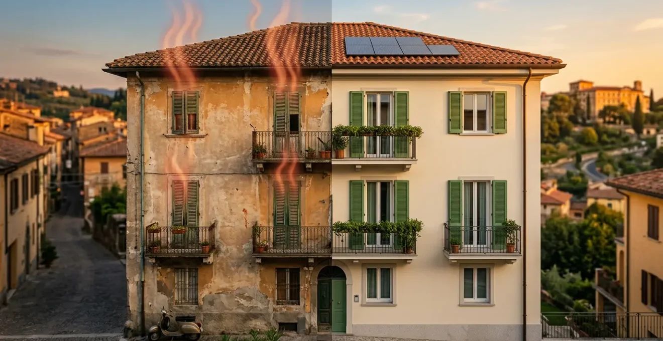 Trasformazione energetica di un immobile italiano dalla classe G alla classe D con interventi di riqualificazione